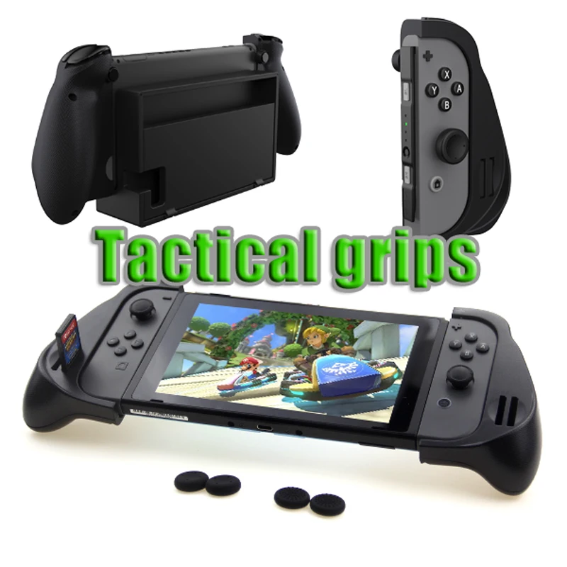 Тактическая рукоятка для Nintendo Switch Dockable Trigger Handgrip Handheld Shell Joycon Accessories с игровыми