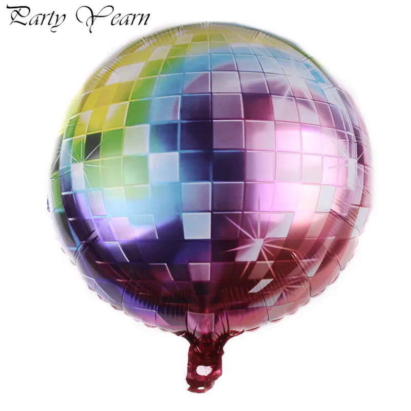 10 шт. 18 дюймов градиент Цвет диско алюминиевой фольги воздушный шар Свадебные