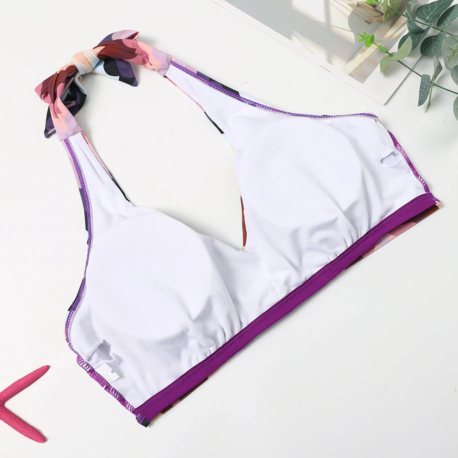 Женский купальник бикини с принтом бандажный пикантный модный очаровательный