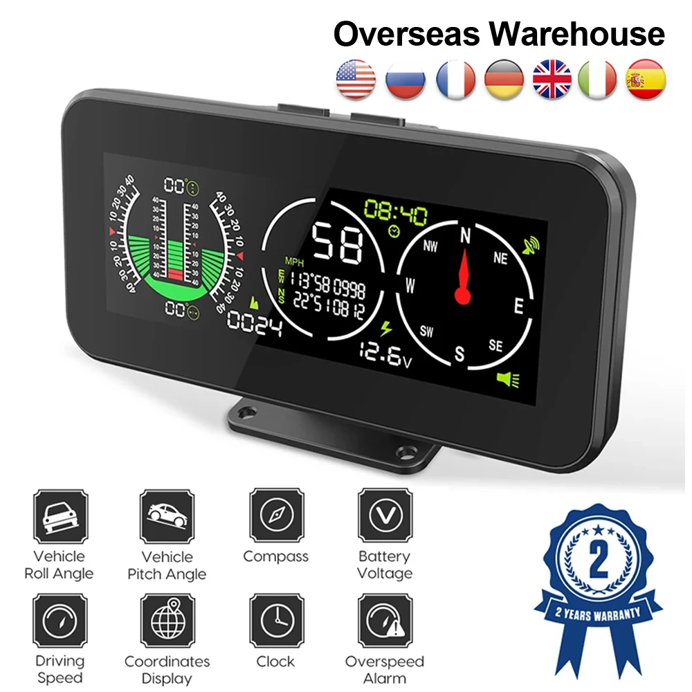 Автомобильный Инклинометр MR CARTOOL M60 GPS навигатор с компасом цифровой