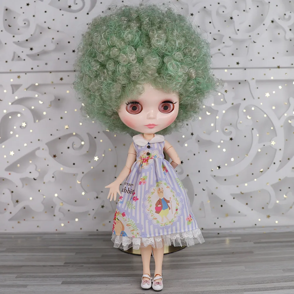 ICY DBS Blyth doll No.BL1147/8800 Green mix silver Afro hair JOINT body White skin Neo 1/6 BJD OB24 ANIME GIRL | Игрушки и хобби