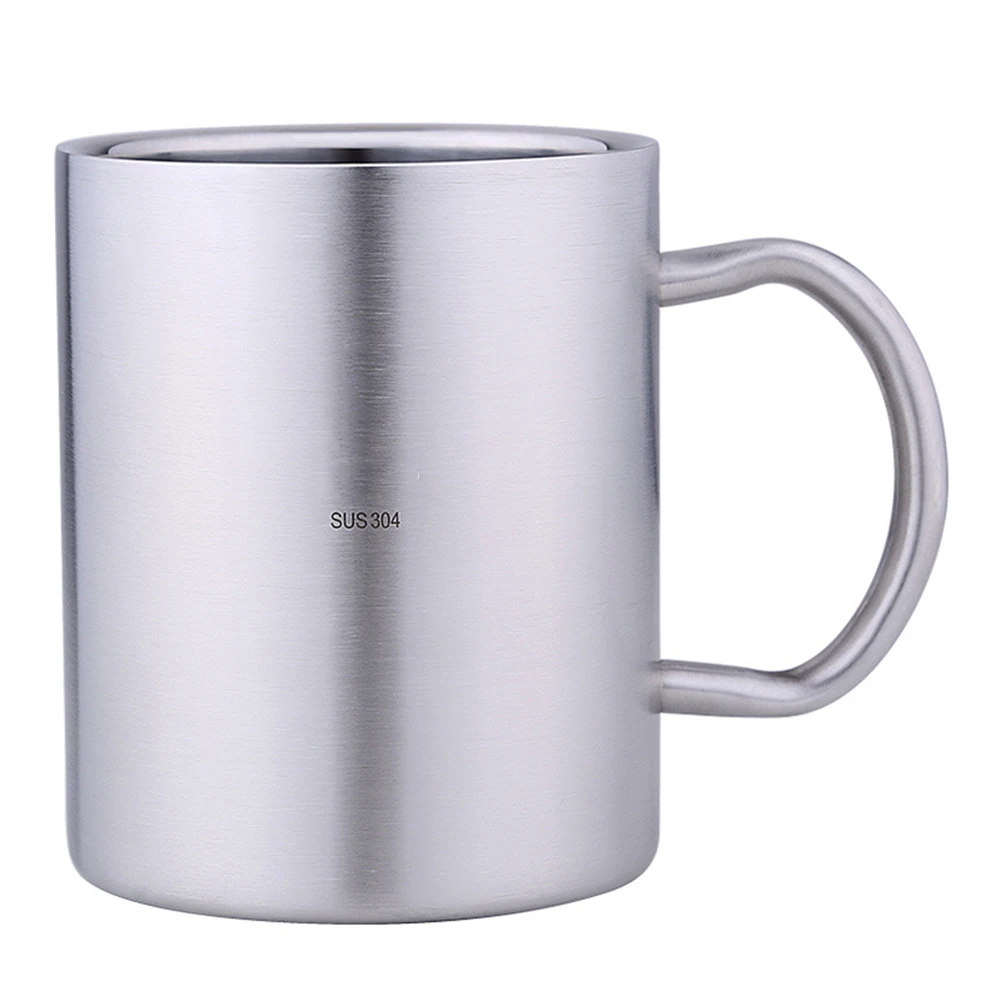 400ML Cup 220-400 мл чашка из нержавеющей стали для кемпинга, туризма, альпинизма, путешествий, на открытом воздухе, чашка с двойными стенками, кружка с карабином, с ручкой, высокое качество - Цвет: 400ML Cup