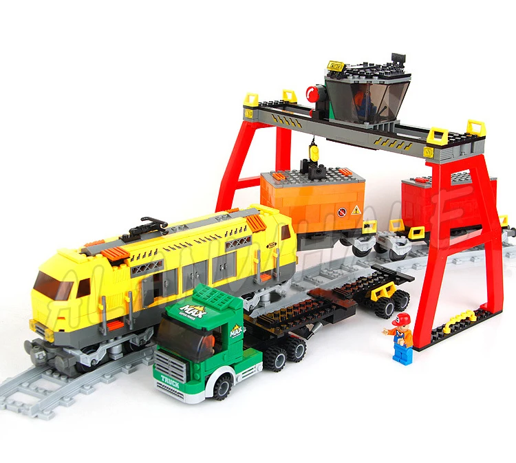 

791pcs Classical Cargo Trains Station Truck 25004 Figure Building Blocks Railway Track Toys Compatible With