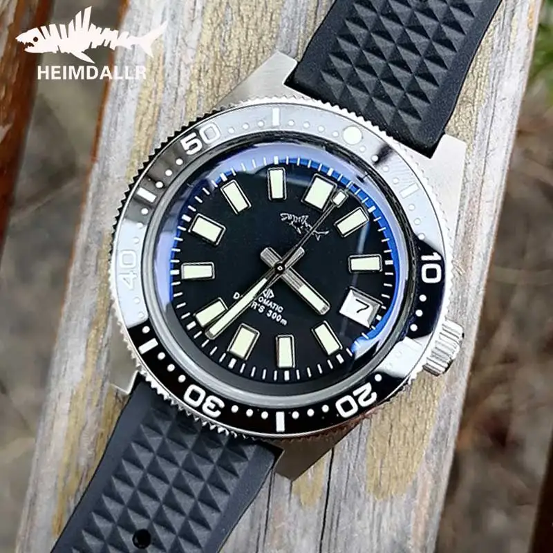 Heimdlr-Reloj de pulsera mecánico automático para hombre, accesorio masculino de pulsera resistente al agua 62MAS zafiro 300m con bisel de cerámica C3 superluminoso