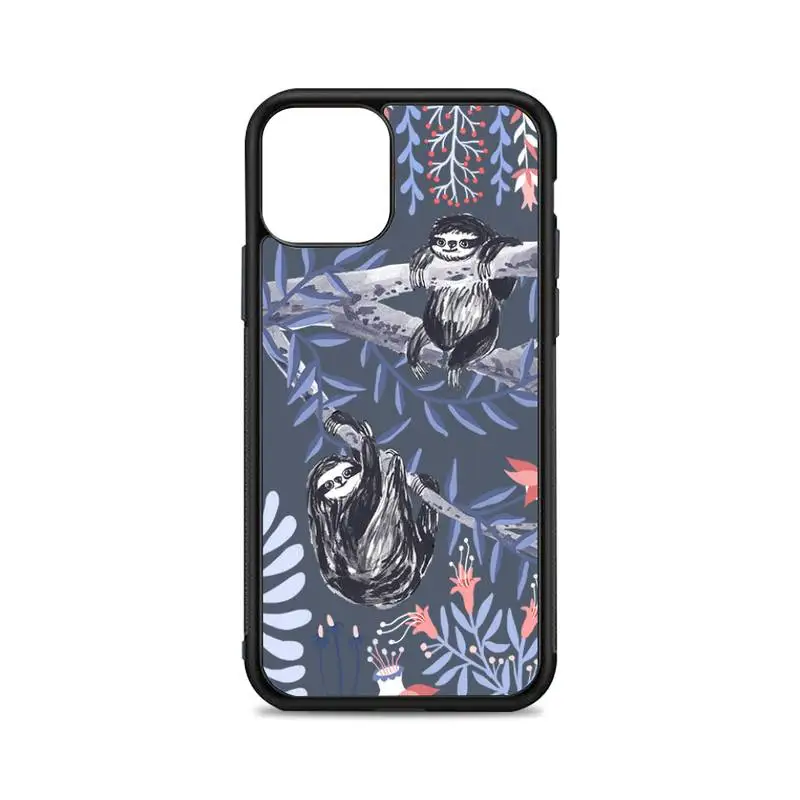 

Two Sloths Phone Cases for iPhone 12 mini 11 pro XS Max X XR 6 7 8 plus SE20 High quality TPU silicon and Hard plastic cover