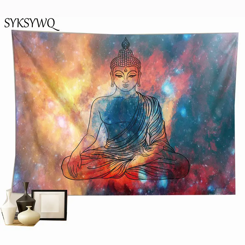 

buddha trippy tapestry tenture murale mandala blanket home decor bohemian psychedelic tapestry