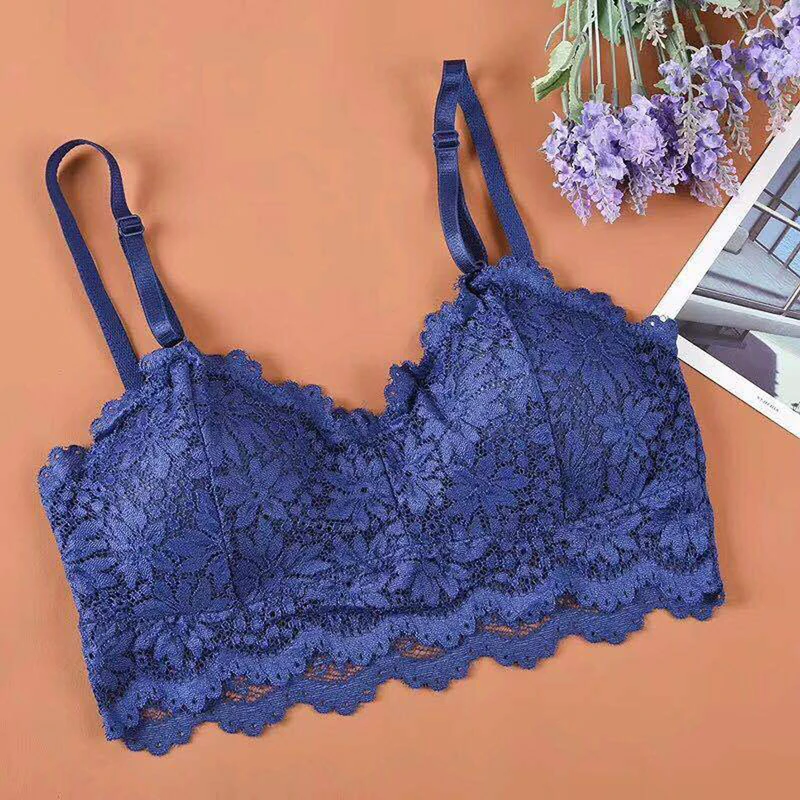 Женские Прозрачные бюстгальтеры на бретельках кружевные с цветочным принтом