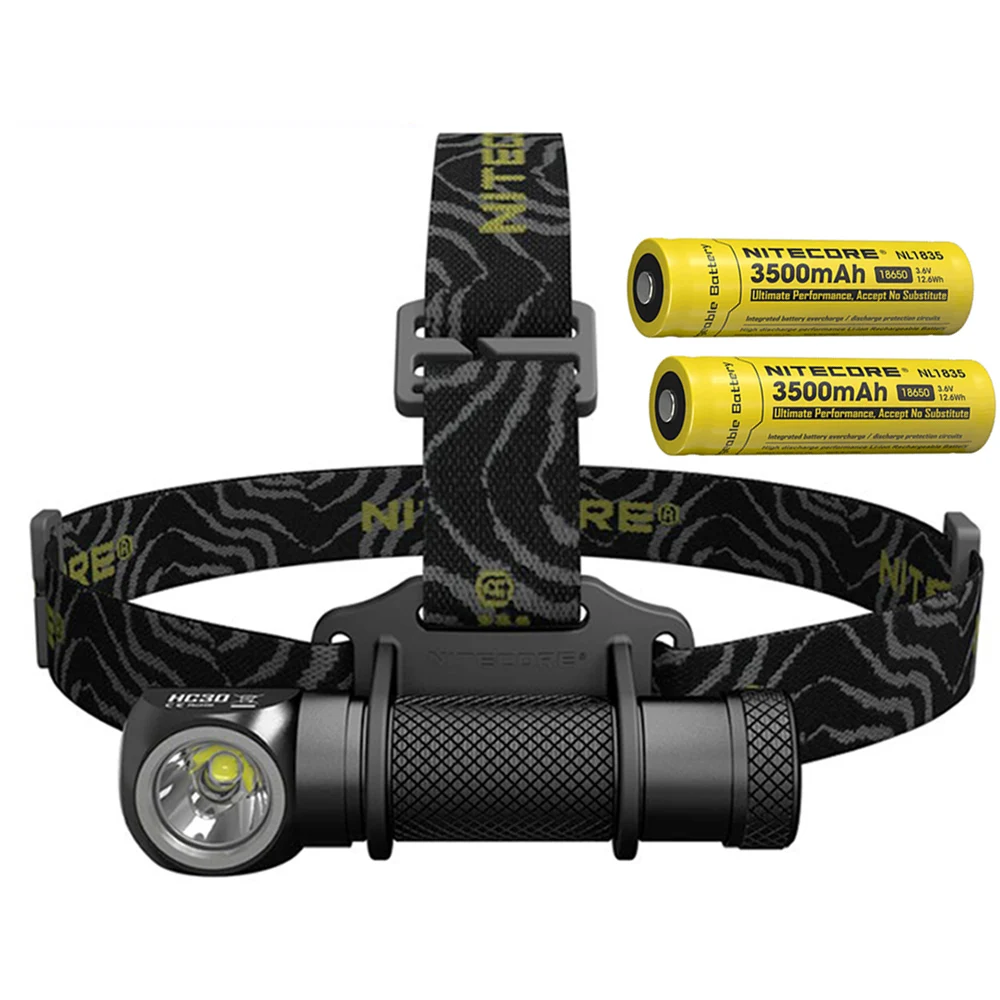 HC30 NL1835 x2 NITECORE HC30 HC30W головной светильник CREE XM-L2 U2 светодиодный Макс 1000ЛМ головной светильник дальность луча 162 М головной светильник наружный налобный фонарь - Испускаемый цвет: HC30 NL1835 x2