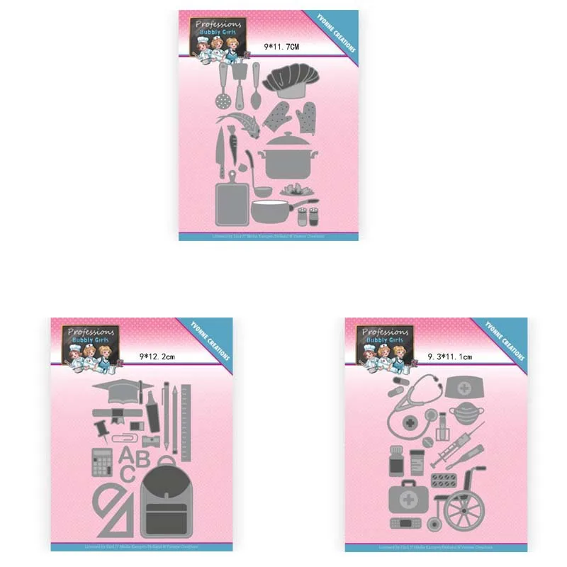 

Nurses and all kinds of medical equipment cutting, embossing knife die DIY card handicraft cutting die scrapbook