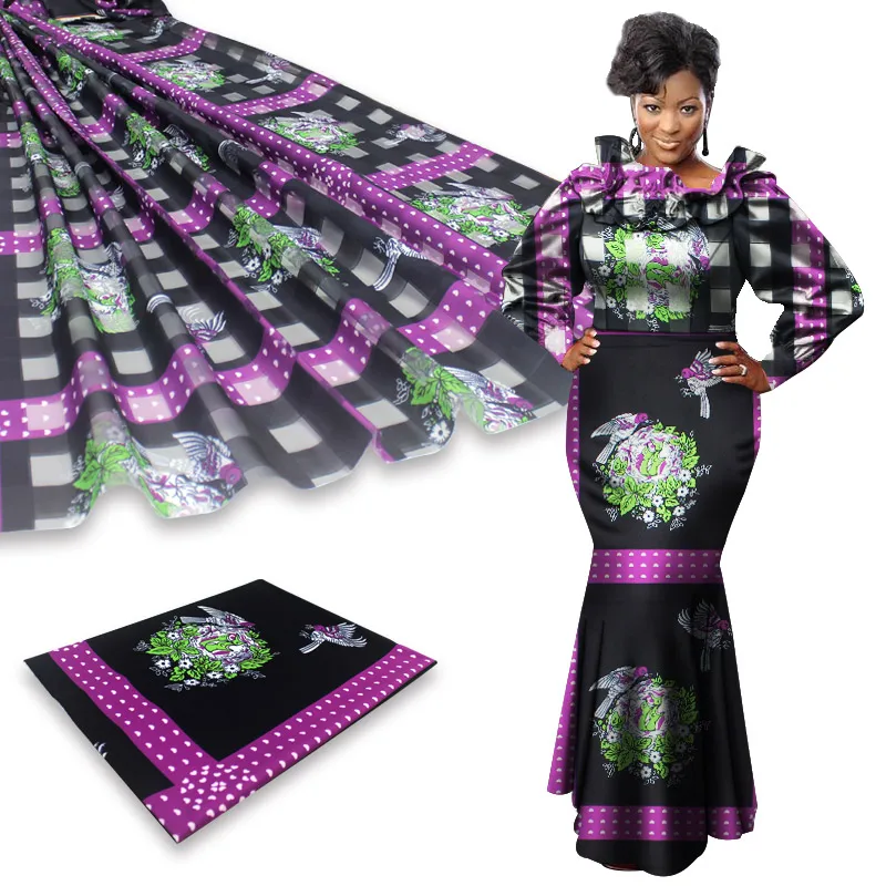 

wholesale 3YARDS ORGANZA MATHICNG 3 YARDS RIBBON SILK african fabric for dress ankara fabric african prints fabric niger