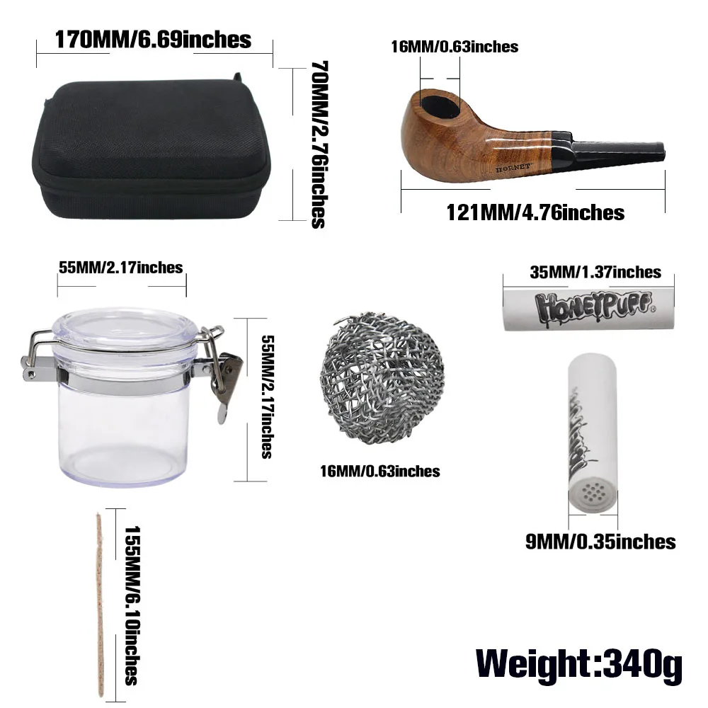 Набор сумок для табака HORNET деревянная курительная трубка металлические дымовые