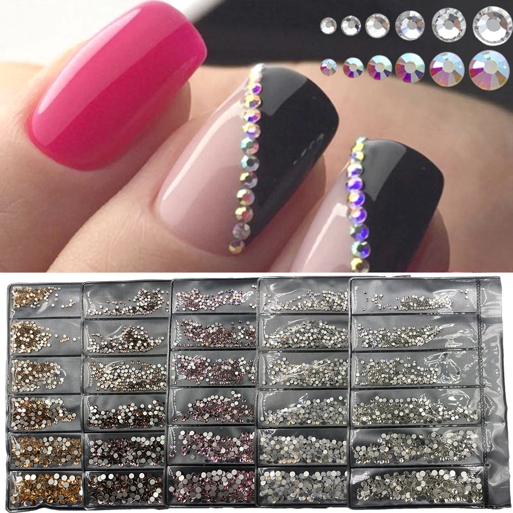 Блестящие драгоценные камни для украшения ногтей горный хрусталь Gold Mine