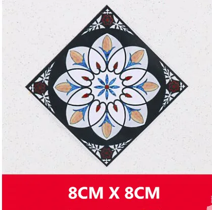 8CM X8CM 20 шт., европейская самоклеящаяся напольная мозаичная плитка, стикер s, водонепроницаемая Керамическая Настенная Наклейка, обои для домашнего декора, строительный инструмент - Цвет: 8CM X8CM