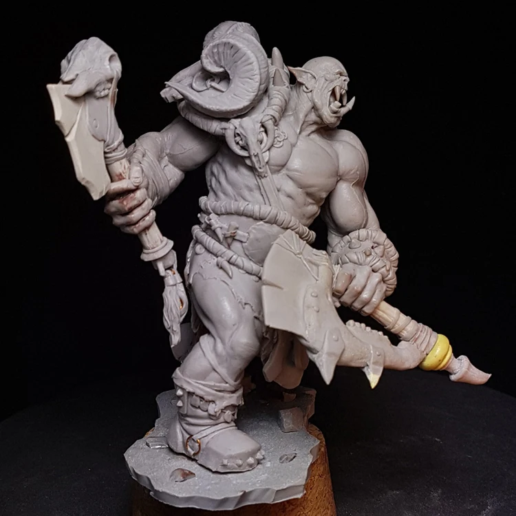 RD 1/24 весы Монстр модельная фигурка из смолы игрушки Therianthropy Воин/Orc сборка