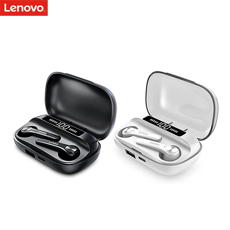 

Lenovo QT81 TWS Bluetooth Earphones Wireless Headphone Hifi Stereo Sports Waterproof Earbud Headset With Mic1200mAh Charging Box