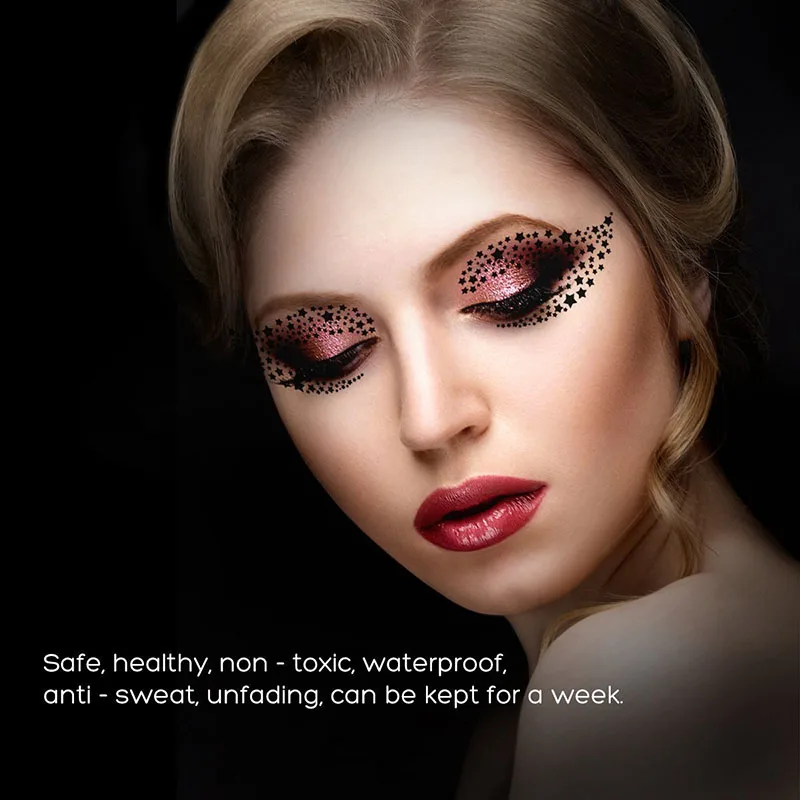 20 пар временные татуировки для глаз водостойкие одноразовые тени век подводка