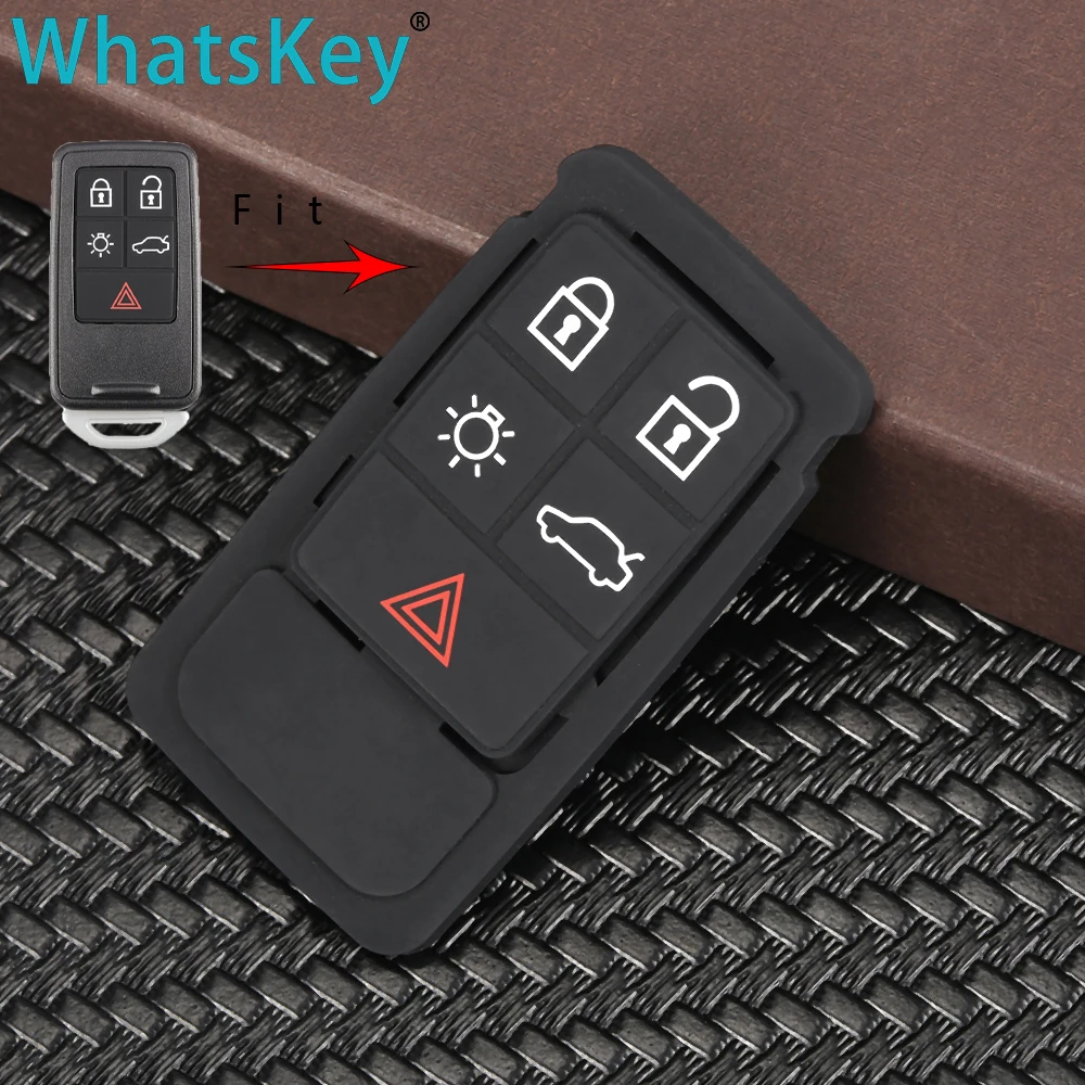 WhatsKey для Volvo V60 S60 S80 V70 XC60 XC70 5 6 кнопок автомобильный умный ключ силиконовая