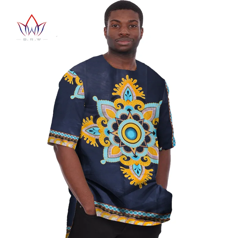 

African Print Clothing Dashiki for Men t Shirts Mens Half Sleeve Mens Shirts Brand Clothing Plus Size 6XL African Clothes WYN08