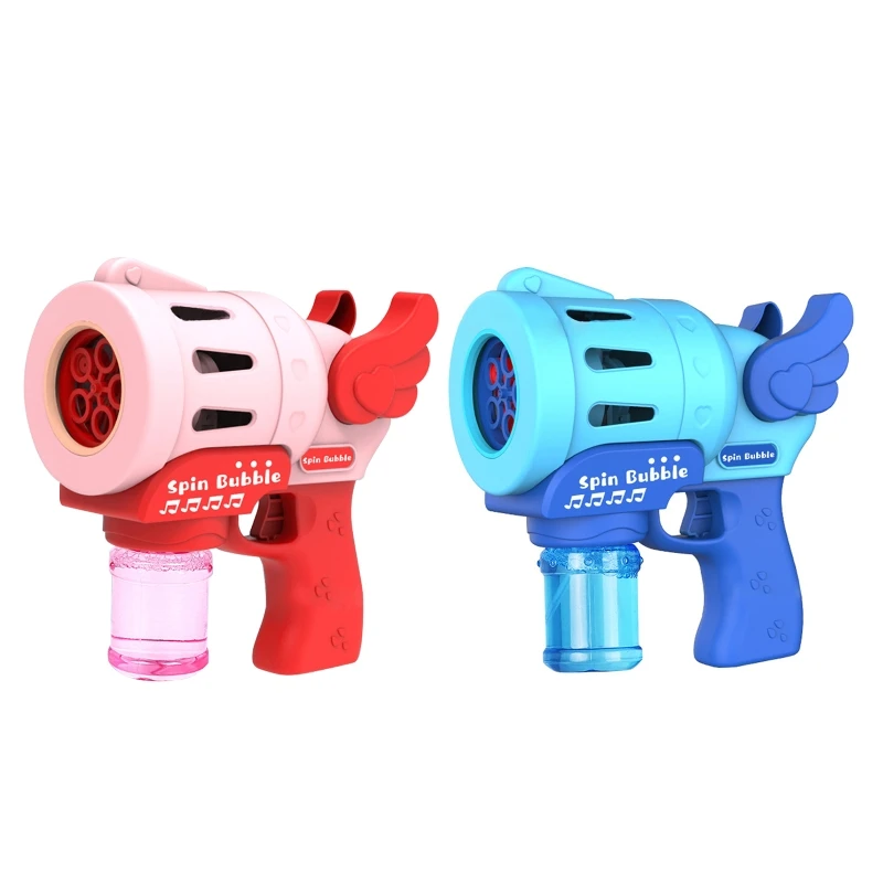 

Summer Soap Bubble Machine Blower Outdoor Bath Toys with Lights Compatible for Wedding Party Garden