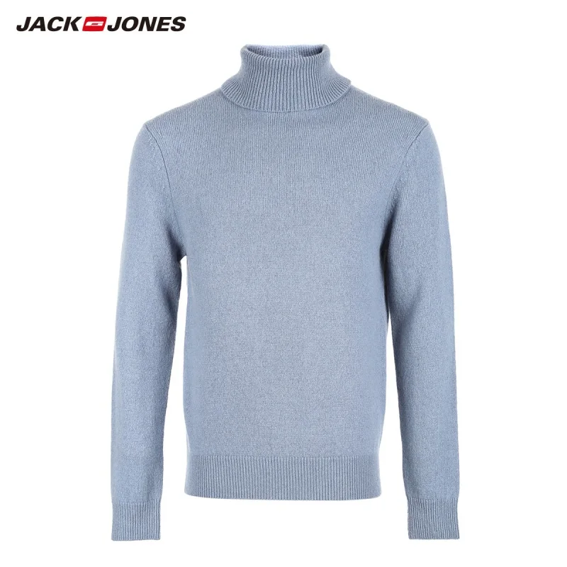 JackJones мужской шерстяной свитер с высоким воротом приталенный пуловер мужская