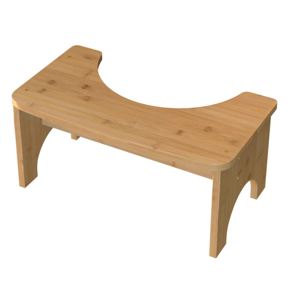 

1pc Toilet Stool Bathroom Footstool Wooden Step Stool Children Standing Stool