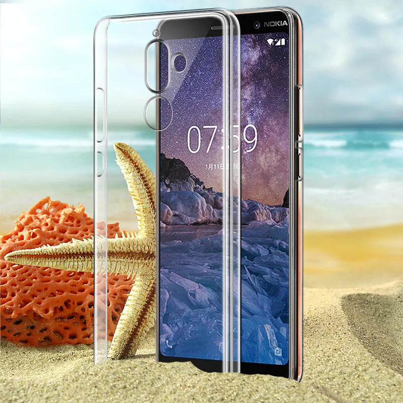 Прозрачный тонкий чехол для телефона Nokia 7 Plus Nokia7Plus TA 1062 мягкий прозрачный