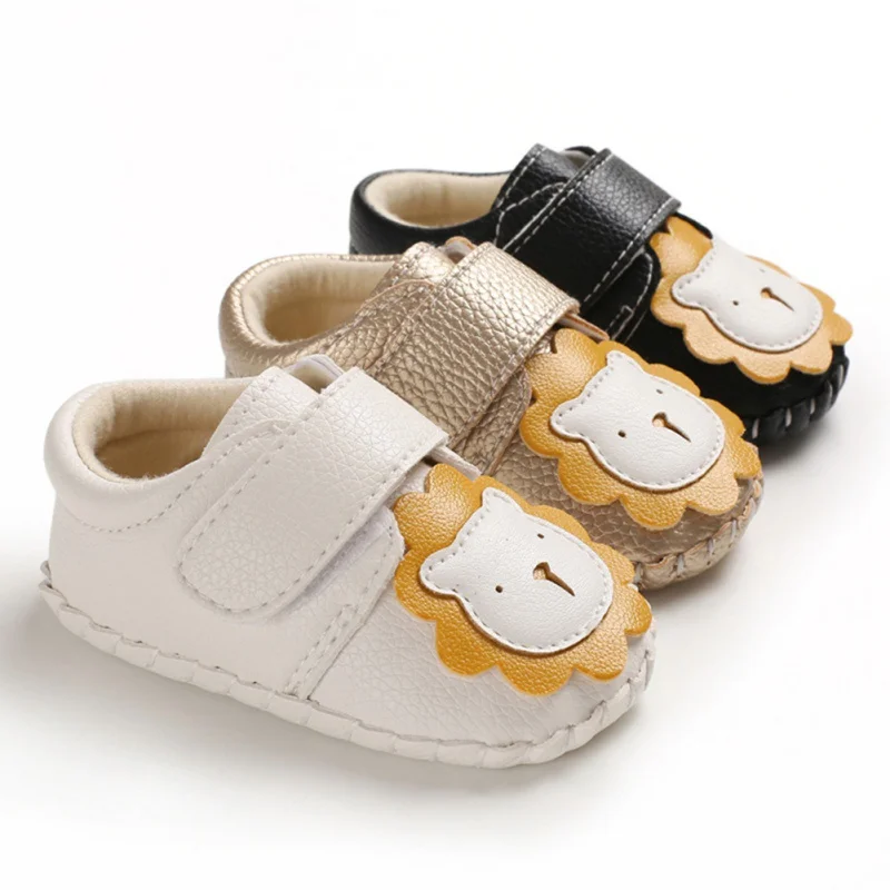 

Spring Autumn Baby Boys Girl Shoes Casual PU Comfortable Cartoon Lion Pattern Anti-Slip Soft Soled First Walkers Shoes Hot