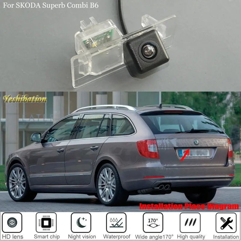 Камера заднего вида yeshiбация для SKODA Superb Combi 06/2008 ~ 2015 камера парковки | Автомобили и