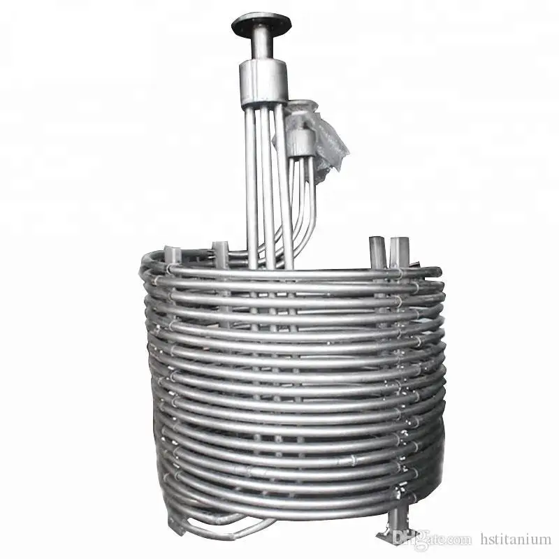 Горячая Распродажа ASTM B337 B338 Gr1 Gr2 сильная Антикоррозийная титановая катушка для