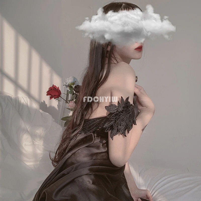 Женское кружевное ночное белье ангельские крылья|Комплекты халатов и сорочек| |