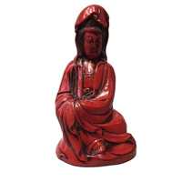 china old bchina old beijing old goods red coral carving guanyin buddha statue