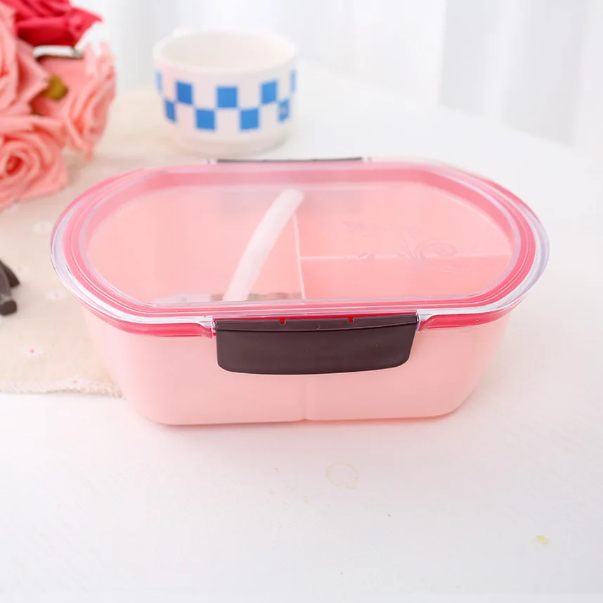 Ланч бокс Bento Детский двойной с крышкой школьный пищевой контейнер подогревом