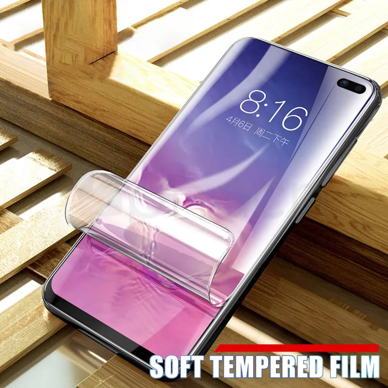 100D полностью изогнутая Гидрогелевая пленка для samsung Galaxy S10 S9 S8 Plus S10e Защитная пленка для экрана S7 Edge Note 8 9 10 Plus мягкая пленка