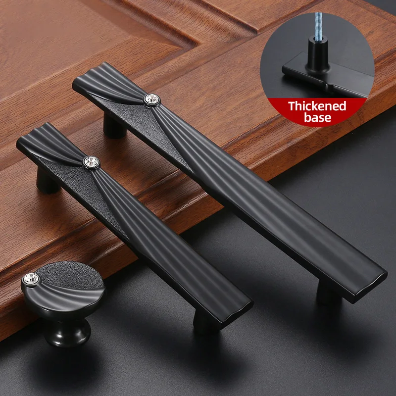 Золотые ручки для мебели черные шикарные кухонных шкафов и дверей европейские