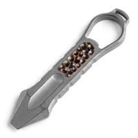 new arrival titanium alloy red copper pry bar edc pocket multi tools with bottle opener glass breaker for camping self defense