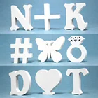 Кольцо с белыми буквами и сердечками для детской комнаты, 12 мм