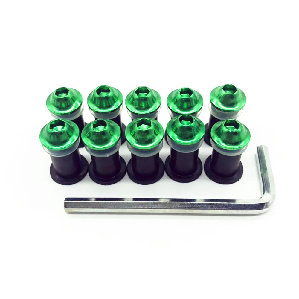 10PCS M5 Motorcycle Windscreen Windshield Bolt Screw Kit FOR Kawasaki Ninja 650R ER-5F ZX10R ZX6R ZX636 ZX600R 7R |