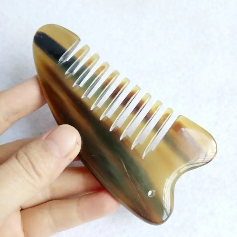 Женский инструмент для пожилого возраста белый рожок буйвола щетка