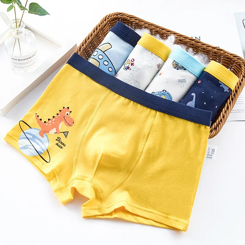 5pcs/lot Boys Underwear Kids Cartoon Dinosaur Boxers for Teenage Casual Car Print Panties Shorts Children Clothing 3 6 8 10 13Y |
