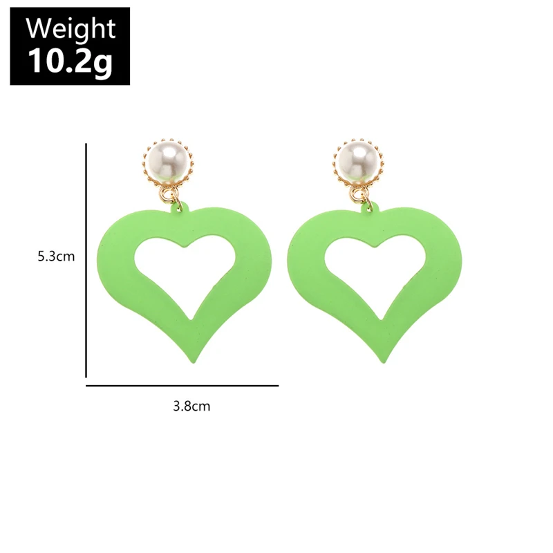 

Fashion Alloy Heart Drop Earrings For Women Couple Gifts Party Jewelry Statement Lovely Color Europe Drop Earring Brincos