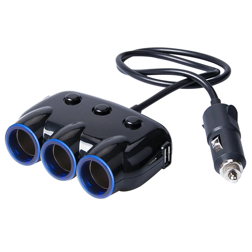 Двойное USB Автомобильное зарядное устройство прикуриватель выключатель питания
