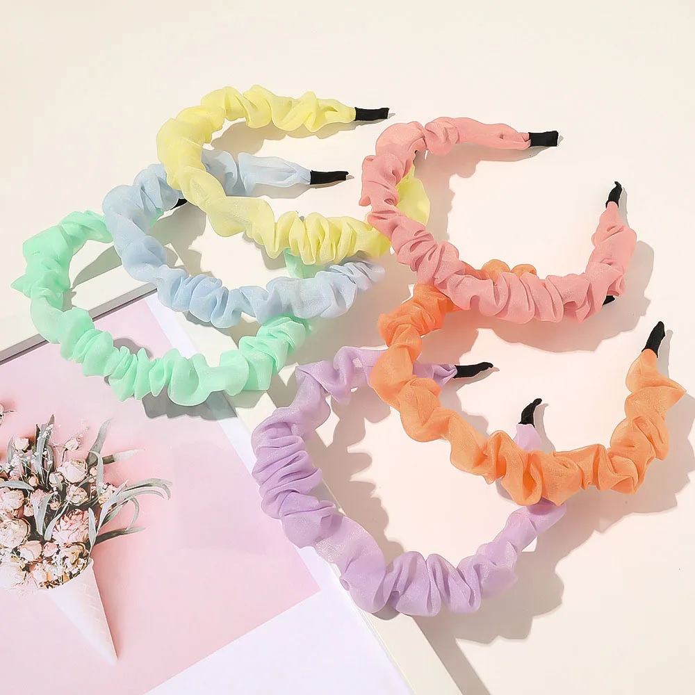 Ободок для волос женский в Корейском стиле изящная простая сетчатая повязка на