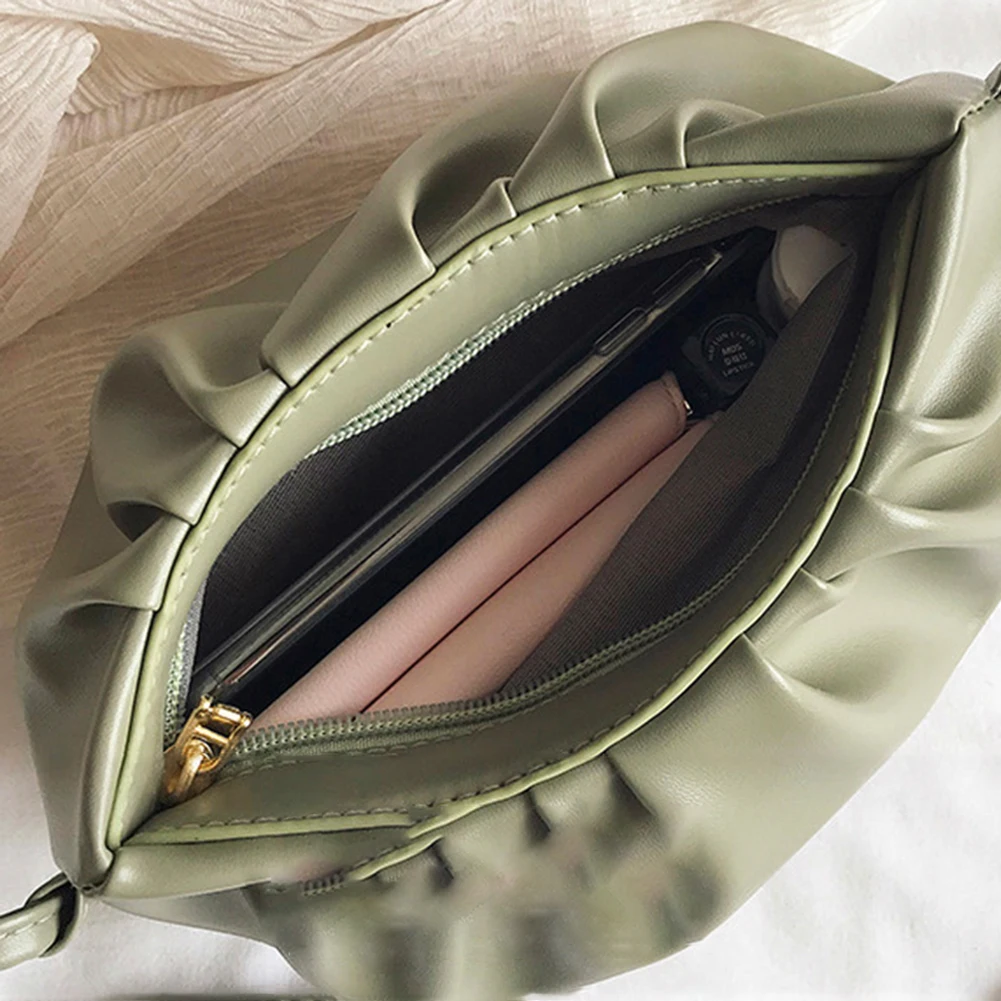 

Fashion Cloud-wrapped Soft PU Leather Small Bag Shoulder Slant Dumpling Bag Handbag Day Clutches bags Messenger Crossbody Bag