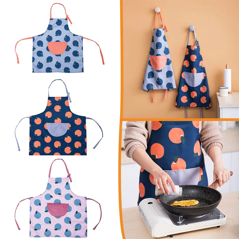

Kitchen Apron Oil-Proof Household Cooking Apron Adjustable Sleeveless Women Apron Work Overalls for Household Cleaning фартук