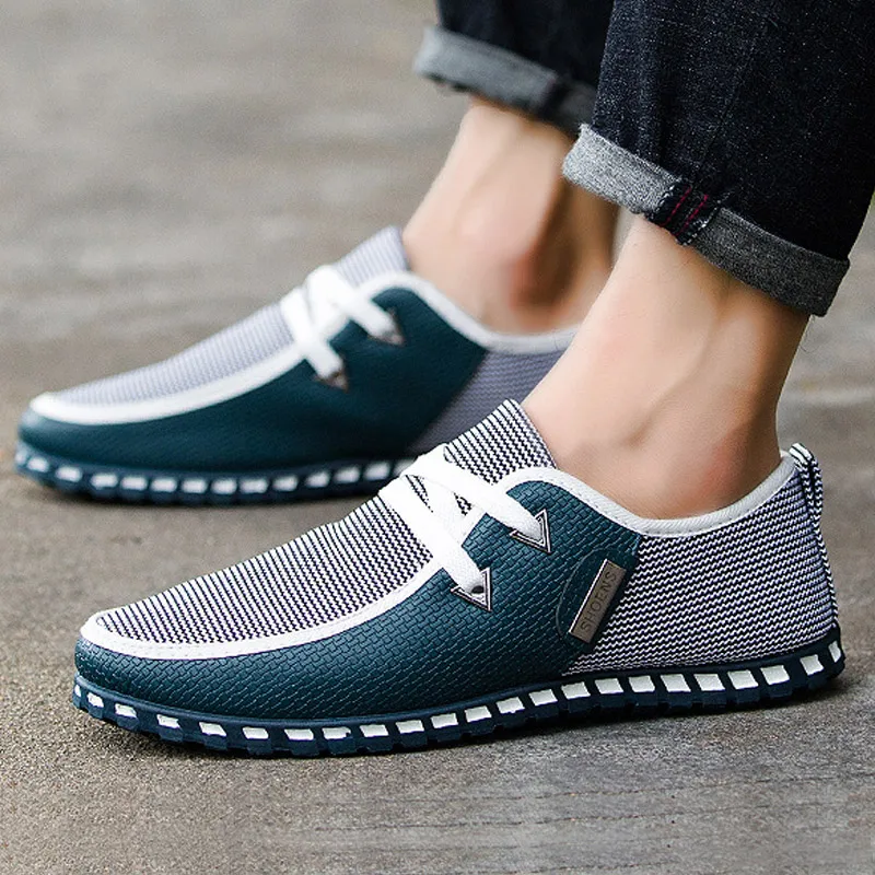 

Fashion white shoes men Casual Shoes basic Lace up Driving Shoes Men trainers Breathable sneakers Zapatillas Hombre Size 38-47