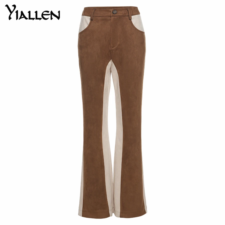 

Yiallen And American Women New Style High Waist Slim Slimming Coloration Micro Horn Fashion All-match Casual Pants 2021 The New