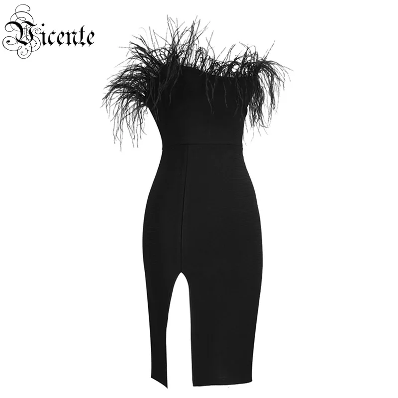 VC все Бесплатная доставка Горячая Стильная черная перо дизайн сексуальное без