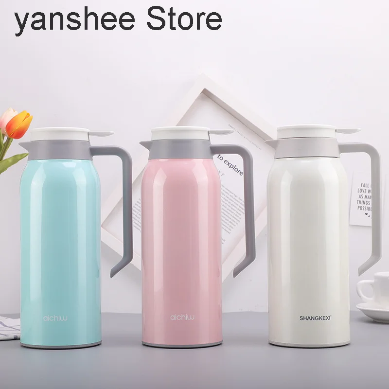

Household stainless steel thermos, hot water pot, coffee thermos, teapot, Double pot.