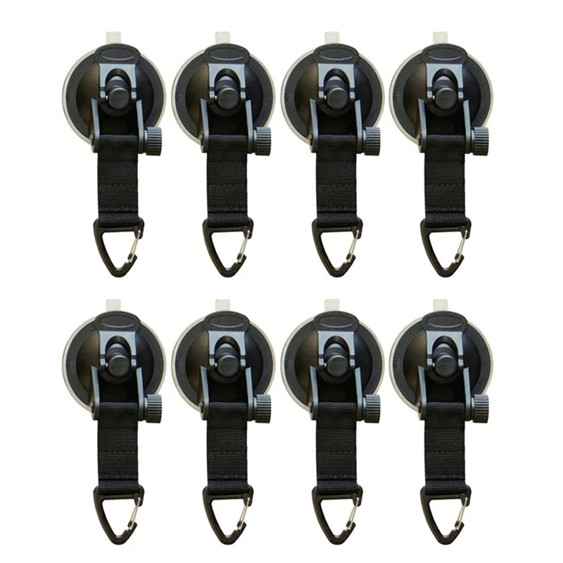 

8Pcs Suction Cup Anchor Securing Hook Tie Down,Camping Tarp As Car Side Awning, Pool Tarps Tents Securing Hook Universal