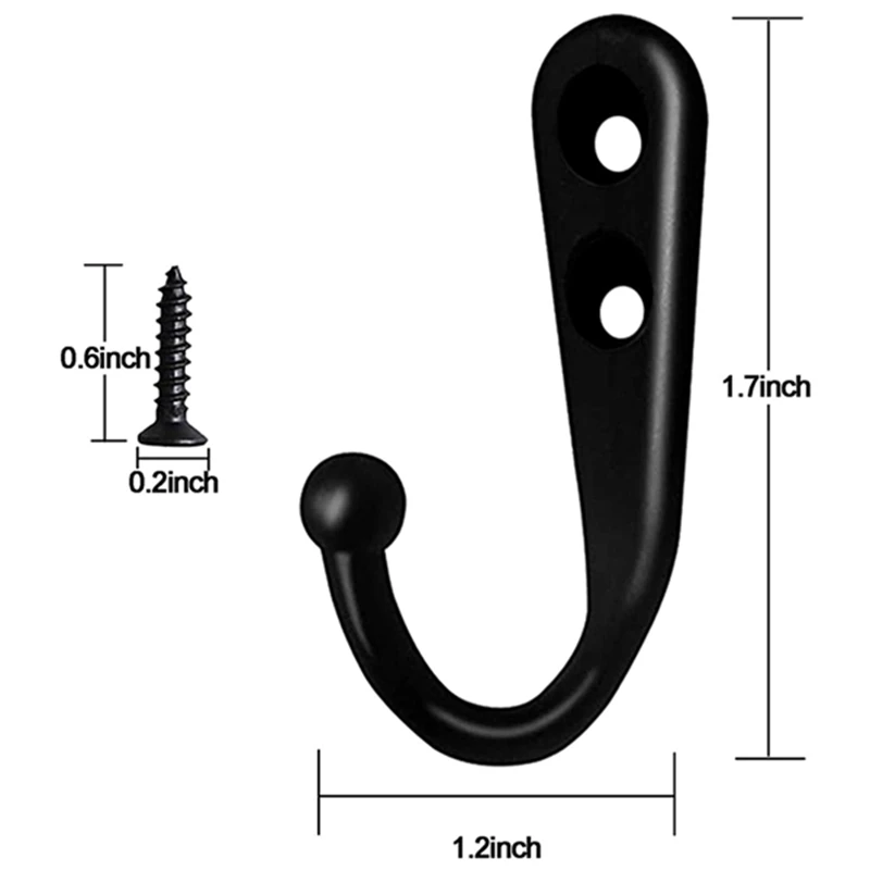 

20 Pcs Wall Mounted Coat Hooks Robe Hooks Cloth Hangers Coat Hangers Coat Hooks Rustic Hooks